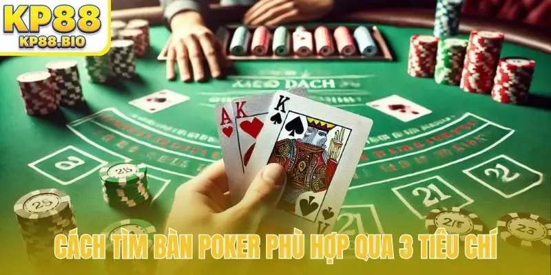 Cách tìm bàn Poker phù hợp qua 3 tiêu chí